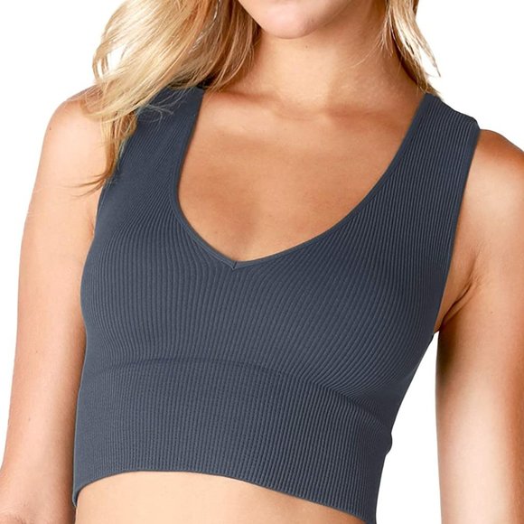 NIKIBIKI PLUNGE V-NECK CROP TOP - Picture 1 of 2